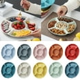 thumbnail image 1 of Sunjoy Tech Candy Plate 5 Compartments Large Capacity Round Food Grade PP Multi-purpose Snack Fruit Nut Food Serving Tray Dish Holder Kitchen Supplies, 1 of 8