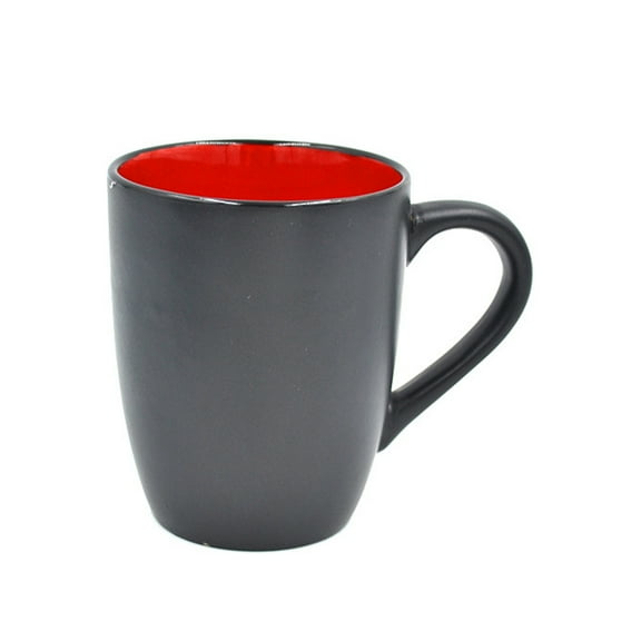Sunjoy Tech Ceramic Coffee Mug with Colorful Interior 16 OZ Matte Beverage Cup Handle Tea Cup for Latte Tea Cappuccino Easy-to-Clean
