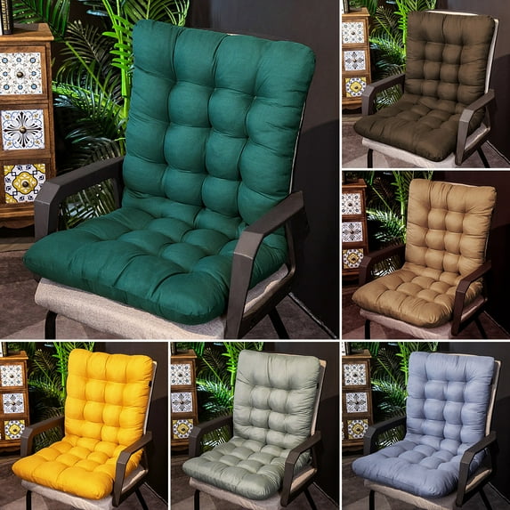 Sunjoy Tech Chair Cushion with Back Support,Winter Desk Chair Cushion Thickened Office Chair Seat Cushion Good Elasticity And Softness Keep Warm Thickened Rocking Chair Cushion