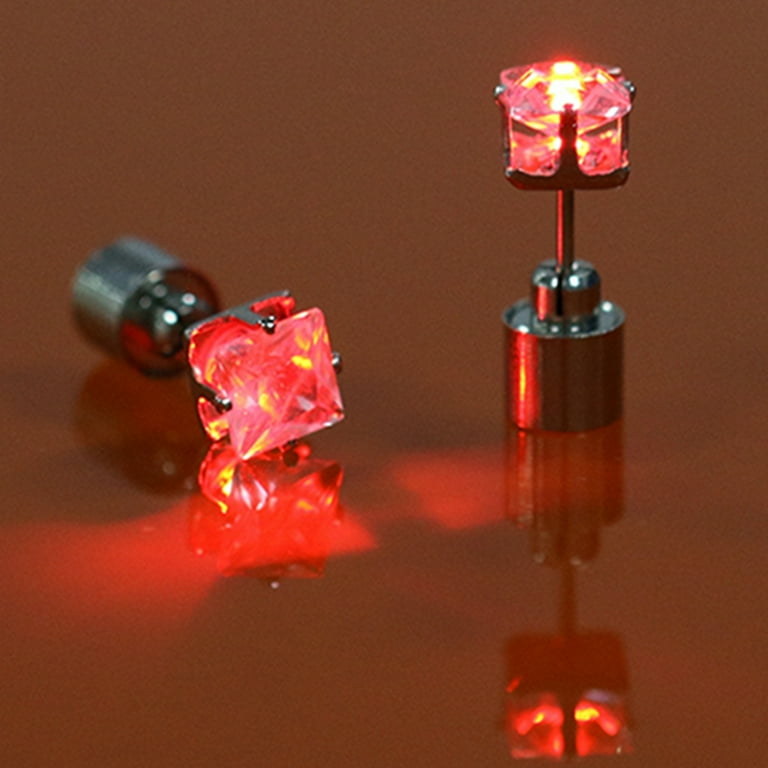 Light up led blinking earrings hot sale studs