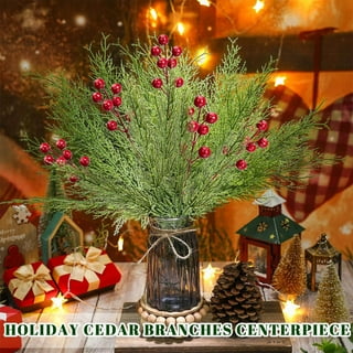 Heldig Artificial Green Pine Needles Branches Small Pine Twigs Stems Picks  for Christmas Flower Arrangements Wreaths and Holiday Decorations, 10