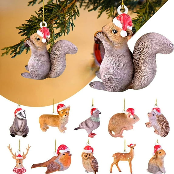 Sunjoy Tech Christmas Tree Pendant Lightweight Cute Animal Pendant Christmas Decoration for Festival