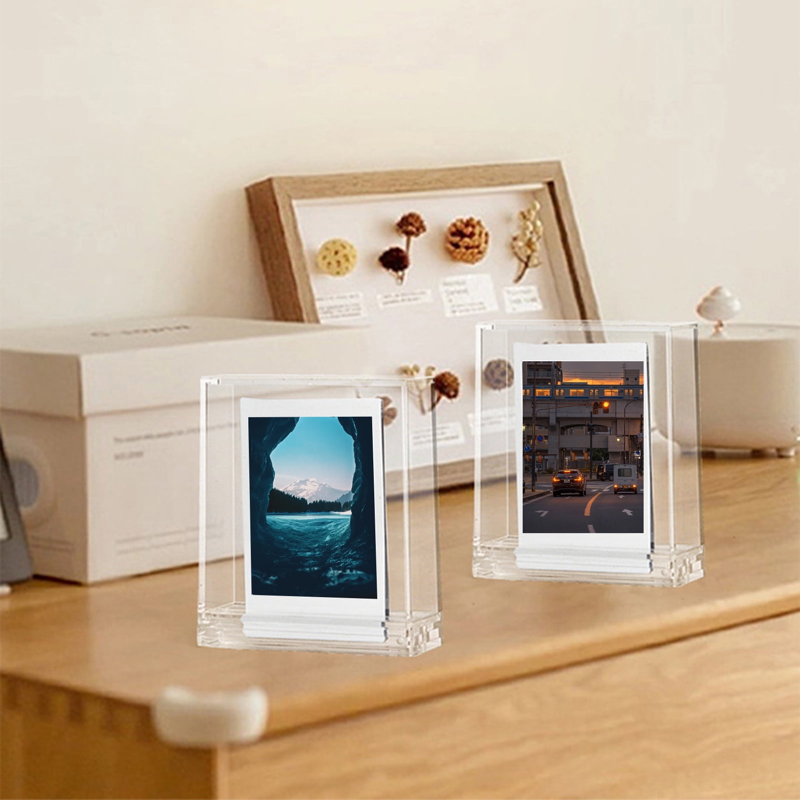 Sunjoy Tech Clear Photo Frame Double-sided Visible Dustproof Groove ...