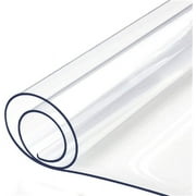 Sunjoy Tech Clear Table Cover Protector, 1mm Thick Table Cover Tablecloth, Desk Pad Mat, Waterproof Table Top Protector for Kitchen, Coffee Table, Writing Desk