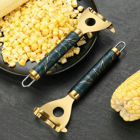 Sunjoy Tech Corn Stripper Cutter with Hanging Hole Corn Planer Corn Cob Stripper Tool Good Grip Corn Prep Peeler Cob Corn Kernel Remover Kitchen Gadget