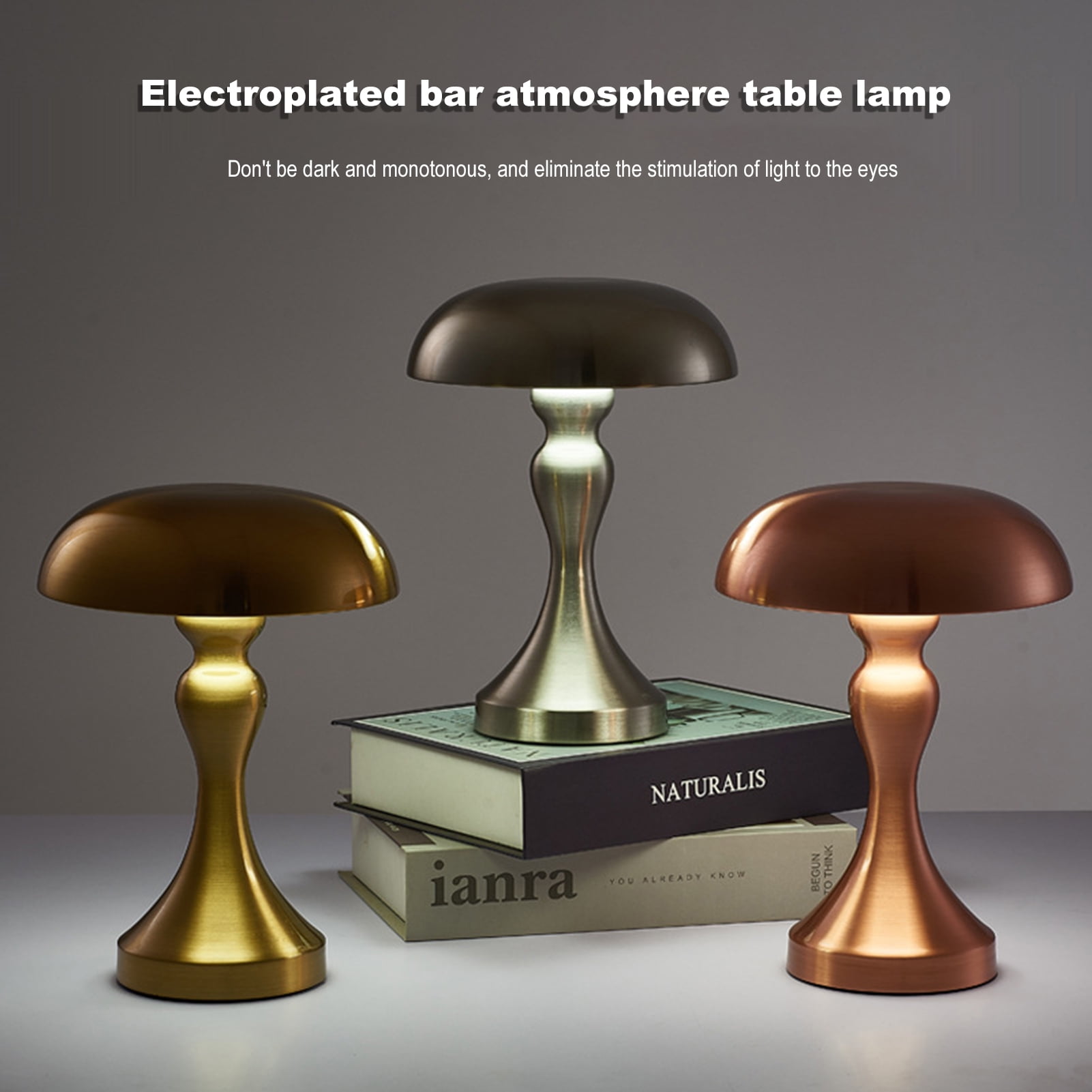 Sunjoy Tech Desk Lamp Rechargeable Stepless Dimming Touch Control Bright Not Dazzling Bedroom Decoration Gift LED Bedside Table Lamp USB Night Light for Bar