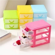 Sunjoy Tech Desk Organizer with Drawer, Desk Storage Box Containers, Plastic Office Stationery Supplies Organizers, Desktop Jewelry Cosmetics Organizer for Office School Home