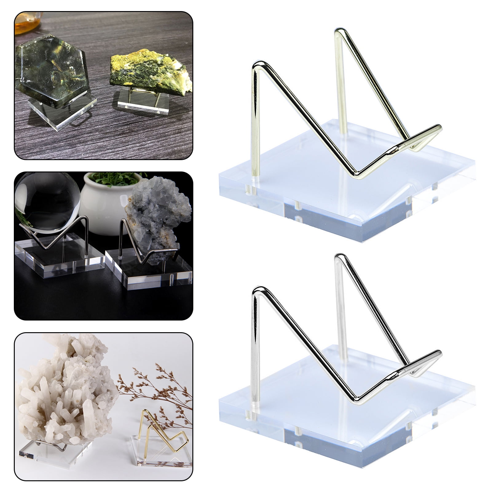 Sunjoy Tech Display Stand Compact Sturdy Stone Mineral Display Rack ...