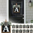 thumbnail image 1 of Sunjoy Tech Door Sign Wreath Easy to Hang Weather Resistant Anti-crack Surname Letter Front Door Wood Plate Wreath Household Decor, 1 of 8