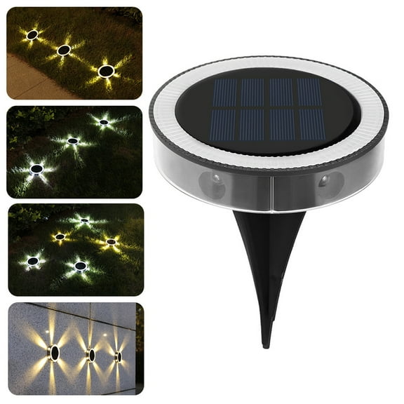 Sunjoy Tech Driveway Pathway Solar Buried Light Light Waterproof Light Control Adjustable Sensor Bright LED Light Solar Landscape Decor Under Ground Lamp