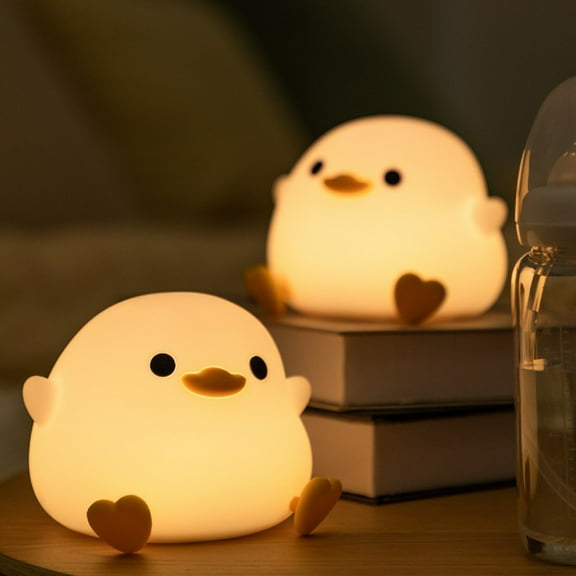 Sunjoy Tech Duck Night Light Dimmable Soft Lighting Flicker Free Rechargeable Adorable Appearance Cartoon Duck LED Bedside Lamp