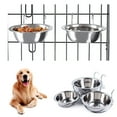 thumbnail image 1 of Sunjoy Tech Durable Stainless Steel Hanging Pet Bowl for Pets, 1 of 8
