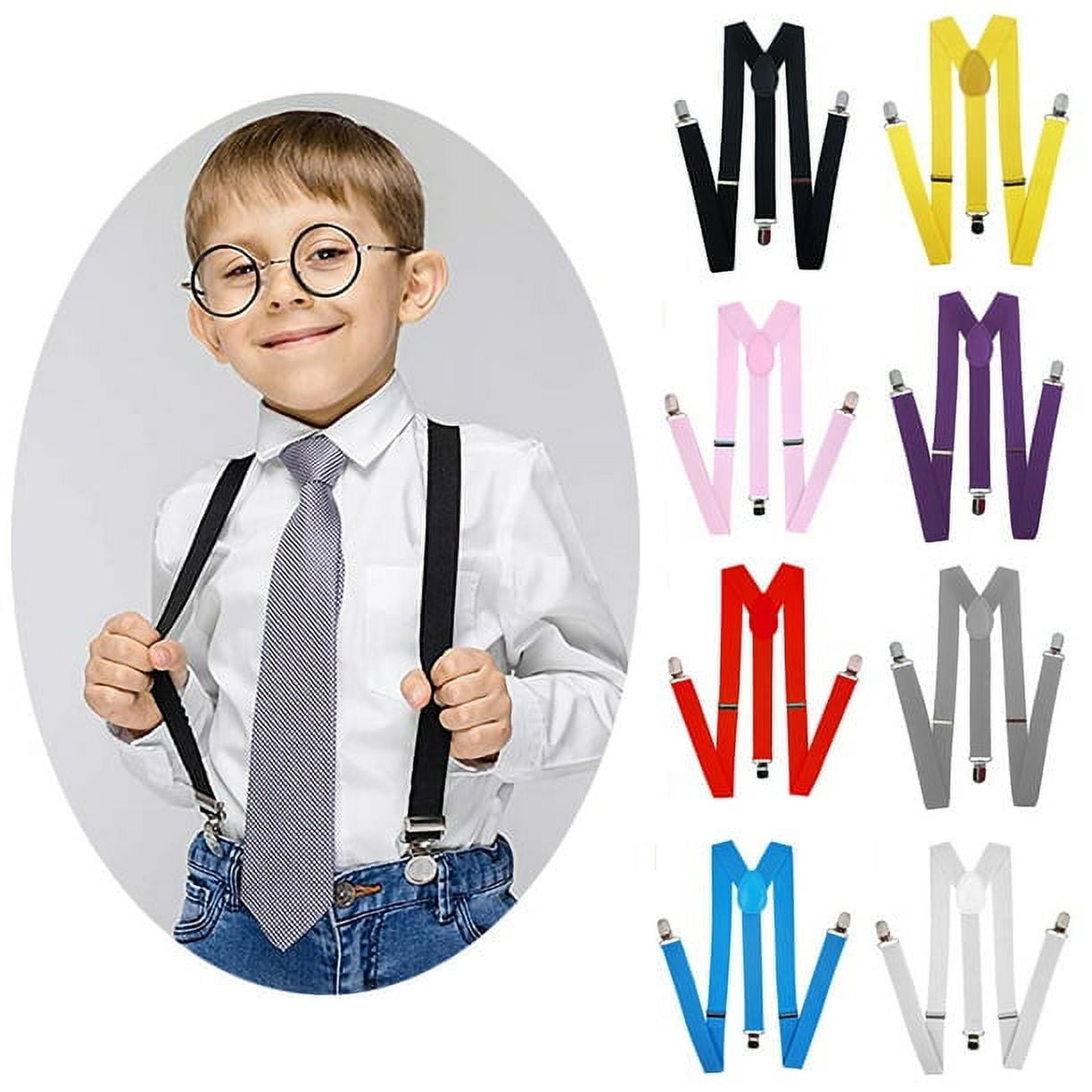 Bretelles Enfant WannGe Ajustables - Clip Y-Back, 80% Coton, Pour 2-6 Ans