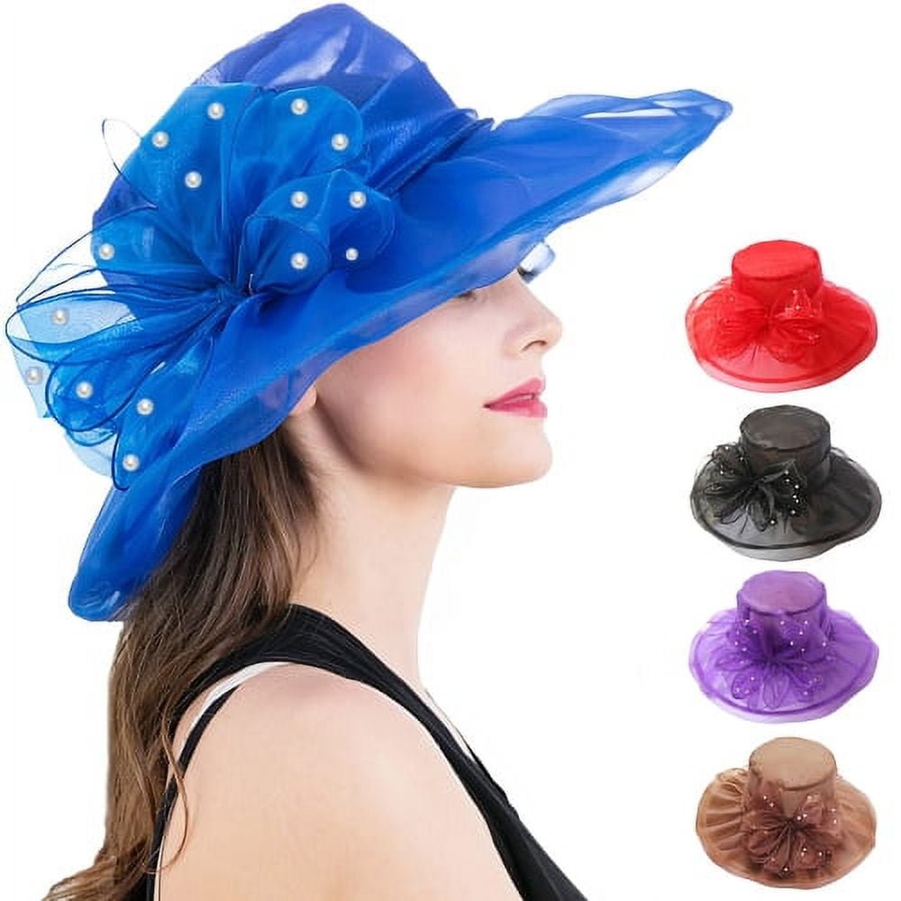 Sunjoy Tech Fashion Womens Organza Hat Church Fascinator Bridal Tea
