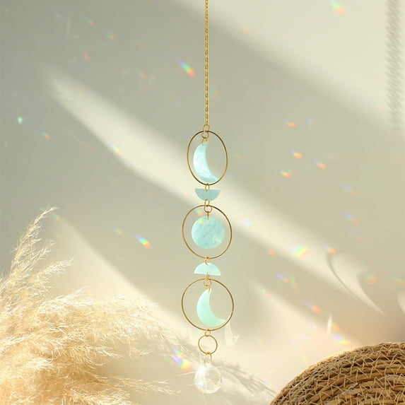 Sunjoy Tech Faux Crystal Pendant Creative Shape Vibrant Color Sparkling Easy to Hang Stunning Visual Effect Shatterproof Car Interior Sun Catcher Pendant Room Ornament Home Supplies