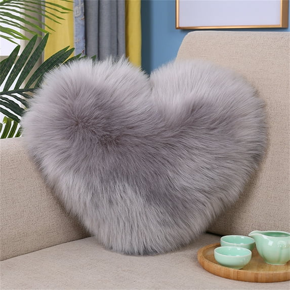 Sunjoy Tech Faux Fur Pillow Cover Decorative Fluffy Throw Pillow Mongolian Soft Fuzzy Pillow Case Cushion Cover for Bedroom and Couch