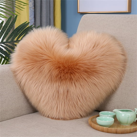 Sunjoy Tech Faux Fur Pillow Cover Decorative Fluffy Throw Pillow Mongolian Soft Fuzzy Pillow Case Cushion Cover for Bedroom and Couch