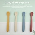 thumbnail image 1 of Sunjoy Tech Food Spoon Long-handled Silicone Baby Feeding Spoon Heat-resistant Soft Tip Infant Training Spoon for Kids, 1 of 7