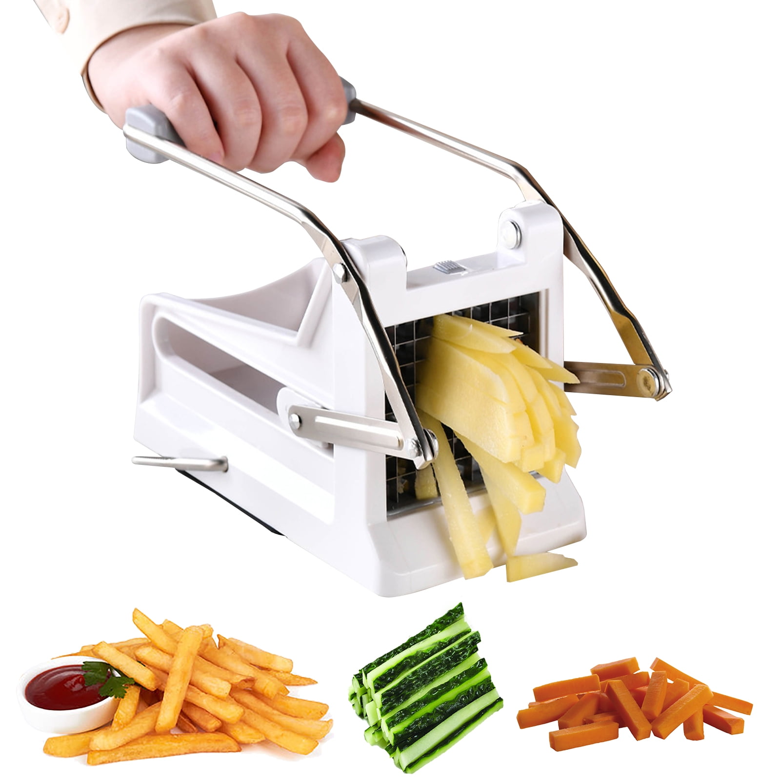 Sunjoy Tech French Fry Cutter Potato Slicer with 2 Blades Ergonomic ...