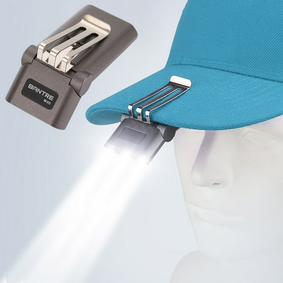 Sunjoy Tech Hat Clip Light USB Charging Mini Convenient High Brightness Solid Dark Area Lighting 3 Smart Modes Fishing Flashlight Rechargeable Headlamp for Fishing