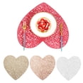 thumbnail image 1 of Sunjoy Tech Hollow Heat Resistant Placemat Heart shaped Table Mat Anti Scalding Wear Resistant Material Mat for Home Dining Wedding Decoration, 1 of 8