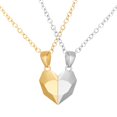 thumbnail image 1 of Sunjoy Tech Hottest 2Pcs Lovers Matching Friendship Heart Pendant Couple Magnetic Heart Necklace, 1 of 3