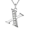 thumbnail image 1 of Sunjoy Tech Initial Necklace 26 Letters Rhinestones Unisex Exquisite Electroplated Necklace for Mothers Day, 1 of 1