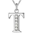 thumbnail image 1 of Sunjoy Tech Initial Necklace 26 Letters Rhinestones Unisex Exquisite Electroplated Necklace for Mothers Day, 1 of 2