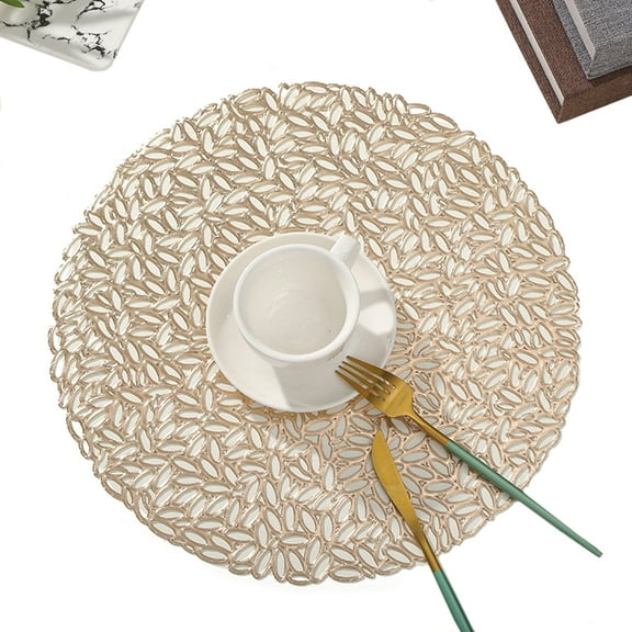 Sunjoy Tech Kitchen Placemat Heat Resistant Table Mat Hollow Design Table Placemat Anti-scalding Table Protector for Home