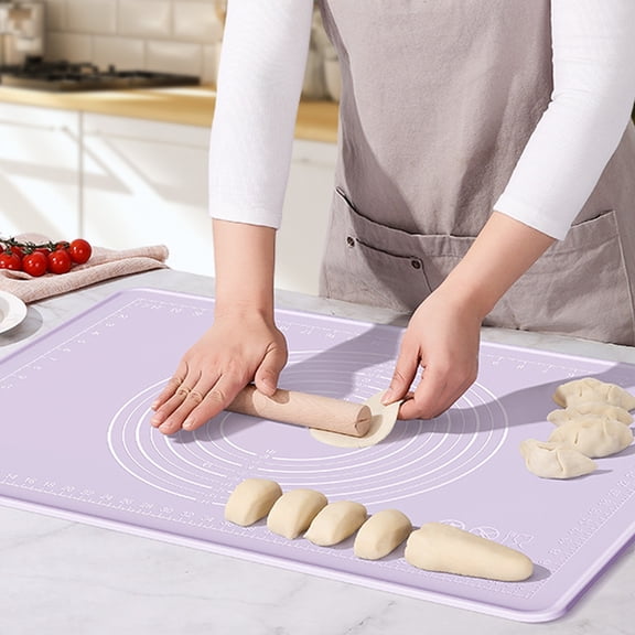Sunjoy Tech Kneading Pad Scale Design Dough Rolling Mat Convenient Silicone Non-Stick Pastry Mat for Home Kitchen