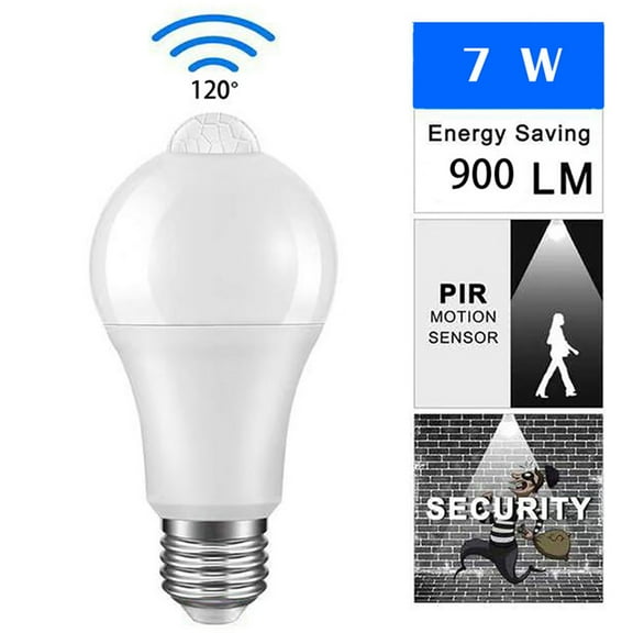 Sunjoy Tech LED Bulb 3000K/6500K High Brightness Non-Glaring Heat-Resistant Easy Installation Energy-saving 2 Styles Non-Dimmable PIR Motion Sensor Light Bulb for Home