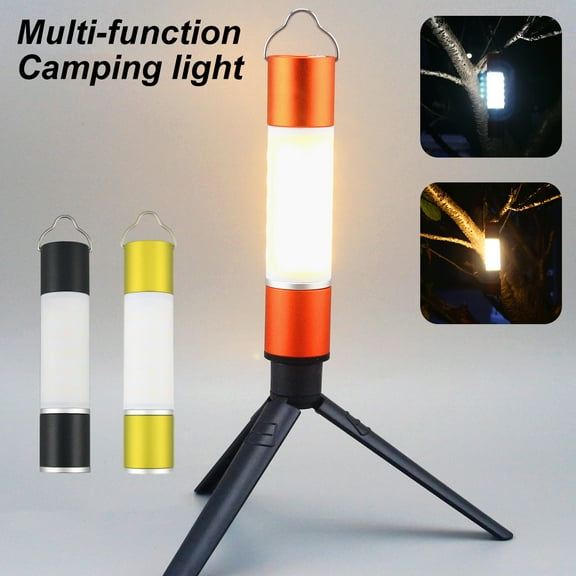 Sunjoy Tech LED Light Rechargeable Ultra-Bright Compact Size with Hook Flicker Free Illumination Aluminum Alloy Multifunctional Mini Torchlight LED Tent Light Tool for Hiking