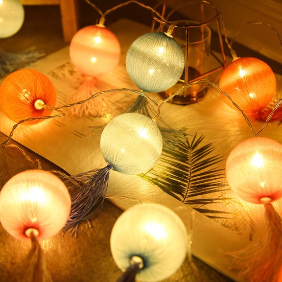 Sunjoy Tech LED String Light Extra-Long Energy-saving Battery Operated Tassel Design Hanging Lantern New Year Party Decoration