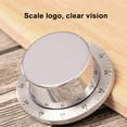 thumbnail image 1 of Sunjoy Tech Mechanical Timer Manual Magnetic No Battery Required Round 60-Minute Visual Countdown Stainless Steel Cooking Student Study Timer Kitchen Gadgets, 1 of 8
