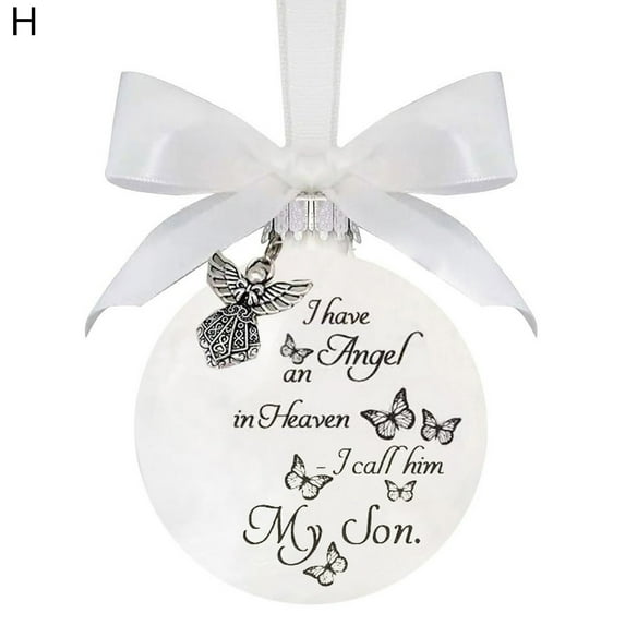 Sunjoy Tech Memorial Christmas Ornament – Angels in Heaven Memorial Ornament - Sympathy Gift – Unique Bereavement Angel Wings Christmas Tree Ornaments