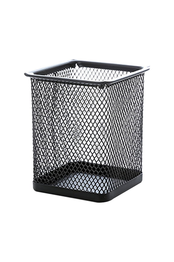 Metal Hollow Pen Pencil Holder Vase Pot Tidy Stationery Storage Desk Container - 1PC