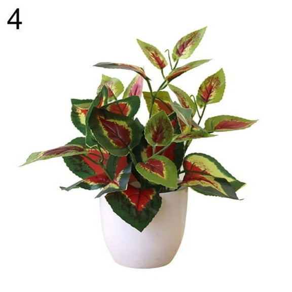 Sunjoy Tech Mini Artificial Potted Greenery in Pots Small Houseplants for Home Decor Office Desk Shower Room Decoration