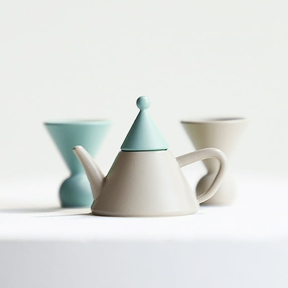 Sunjoy Tech Miniature Teapot Tea Dollhouse Decoration for Kids Toy