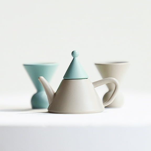 Sunjoy Tech Miniature Teapot Tea Dollhouse Decoration for Kids Toy