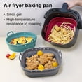 thumbnail image 1 of Sunjoy Tech Multifunctional Fryer Baking Pan with Handle Heat-resistance Food Grade Reusable Non-stick Baking Tray Cake Baking Basket Silicone Liner Kitchen Bakeware, 1 of 8
