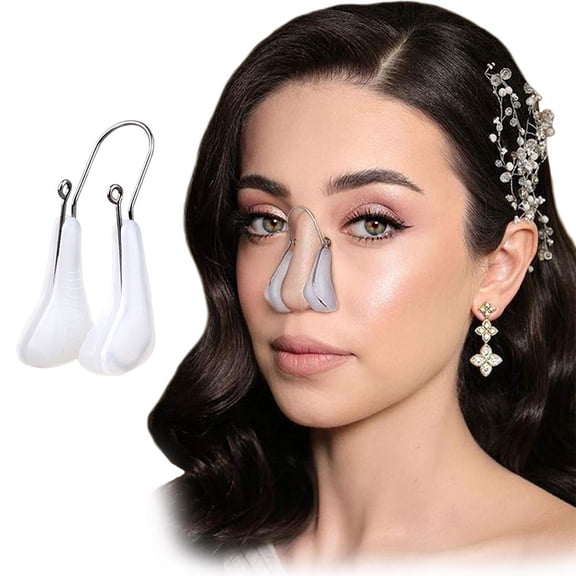 Sunjoy Tech Nose Shaper Lifter Clip Nose Beauty Up Lifting Soft Safety Silicone Nose Bridge Straightener Corrector Slimming Device for Wide Crooked Nose Women Men Girls Ladies