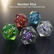 Sunjoy Tech Number Dice Fantastic Smooth Wear-resistant Irregular Shape Creative Play Synthetic Resin Table Games Dragon Eye Polyhedral Dice Party Supplies