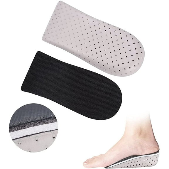 Sunjoy Tech One Pair Hard Breathable Memory Foam Height Increase Insole Invisible Increased Heel Lifting Inserts Shoe Lifts Shoe Pads Elevator Insoles for Men Women