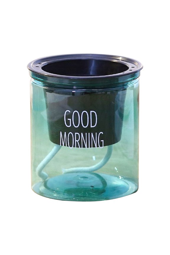 Plant Pot High Durability Large Capacity Plastic Automatic Water Absorbing Round Flower Pots with Cotton Ropes for Home