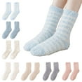 thumbnail image 1 of Sunjoy Tech Plush Slipper Socks Women - Colorful Warm Fuzzy Crew Socks Cozy Soft for Winter Indoor - 1 Pair, 1 of 5