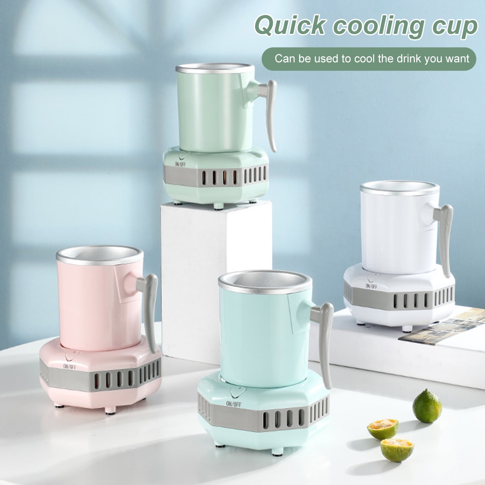 Sunjoy Tech Quick Cooling Cup Easy One-Touch Operation Portable Mini Electric Drink Instant Cooler with Sunken Style for Beer Juice Coffee