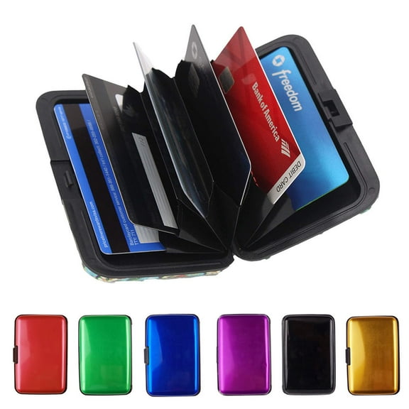 Sunjoy Tech RFID Blocking Credit Card Holder, Metal Wallet Waterproof ID Credit Card Protector Case Business Card Holder for Men or Women