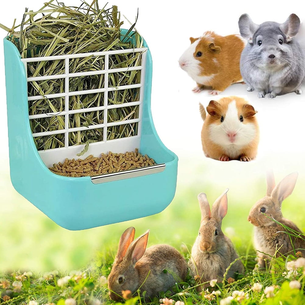 Sunjoy Tech Rabbit Feeder Bunny Guinea Pig Feeder Guinea Pig Feeder Chinchilla Plastic Food Shelf Bowl Dispenser Storage Container Walmart