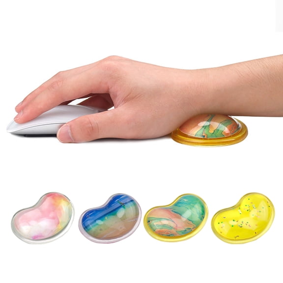 Sunjoy Tech Silicone Clear Mouse Cushion Keyboard Wrist Support Cushion Pad Love Heart Wrist Rest Non-slip Computer Mouse Cushion PC Accessories