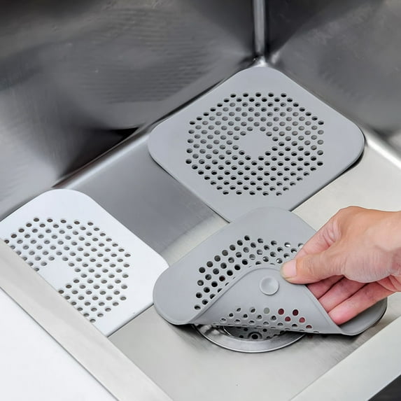 Sunjoy Tech Sink Strainer with Suction Cups Anti-slip Even Mesh Smooth Water Flow Prevents Hair Clogging Non-deforming Drain Filter